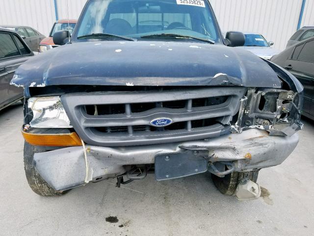 1FTYR10V4YPA13363 - 2000 FORD RANGER BLACK photo 9