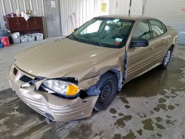 1G2NF52T01M671143 - 2001 PONTIAC GRAND AM S GOLD photo 2