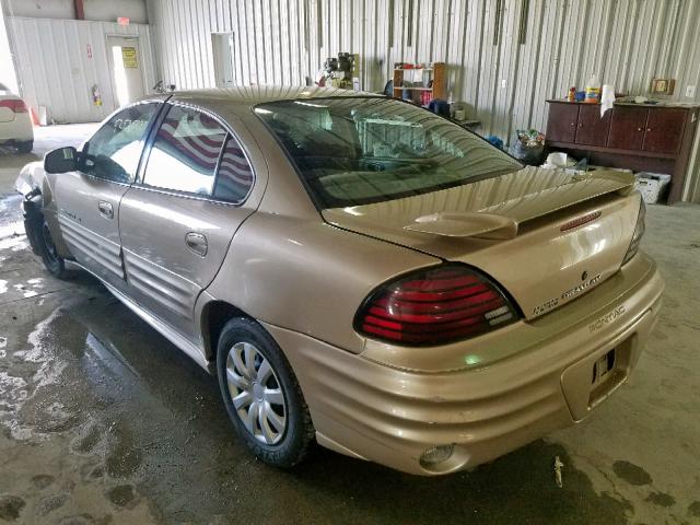 1G2NF52T01M671143 - 2001 PONTIAC GRAND AM S GOLD photo 3