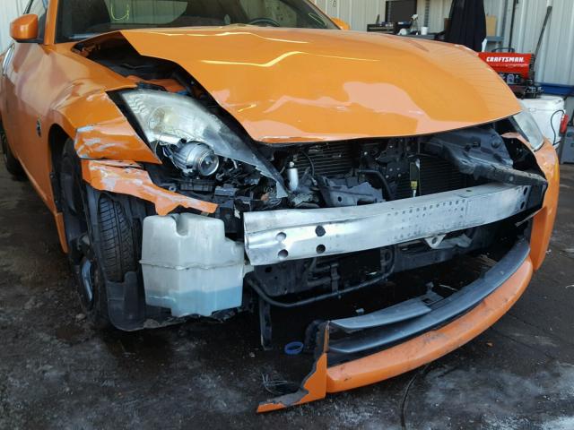 JN1BZ34D47M504196 - 2007 NISSAN 350Z COUPE ORANGE photo 9