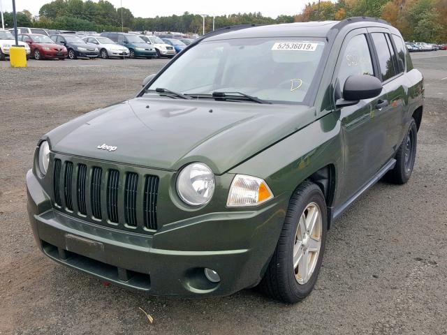 1J8FT47W47D145637 - 2007 JEEP COMPASS GREEN photo 2