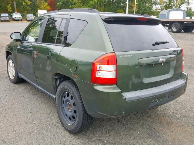 1J8FT47W47D145637 - 2007 JEEP COMPASS GREEN photo 3