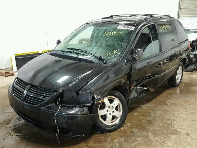 1D4GP45R06B573828 - 2006 DODGE CARAVAN SX BLACK photo 2