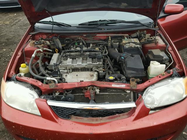 JM1BJ225421586919 - 2002 MAZDA PROTEGE DX RED photo 7