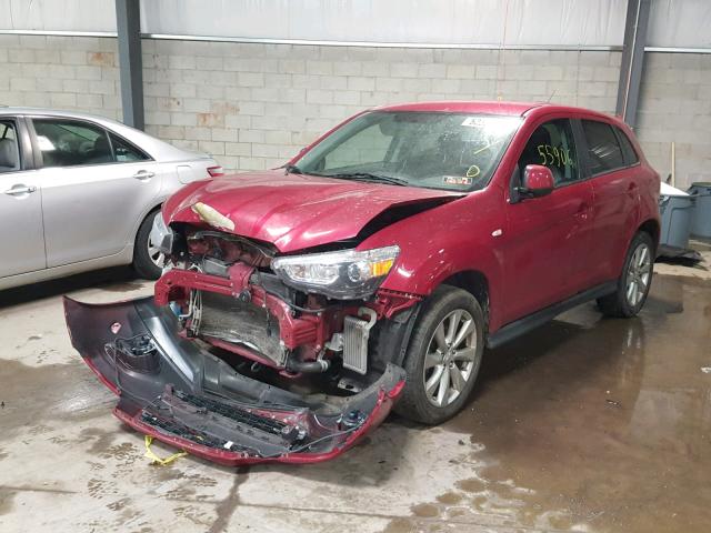 4A4AP3AU9FE043243 - 2015 MITSUBISHI OUTLANDER RED photo 2