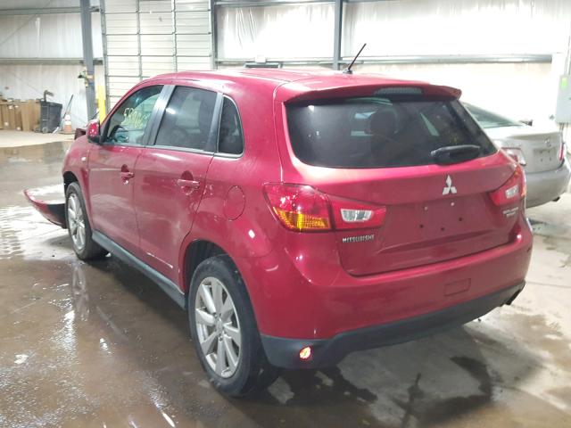 4A4AP3AU9FE043243 - 2015 MITSUBISHI OUTLANDER RED photo 3