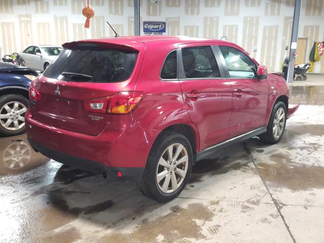 4A4AP3AU9FE043243 - 2015 MITSUBISHI OUTLANDER RED photo 4