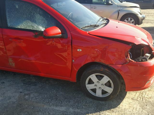 KL1TD56667B099469 - 2007 CHEVROLET AVEO BASE Qırmızı foto 9