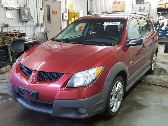 5Y2SL62844Z452959 - 2004 PONTIAC VIBE RED photo 2