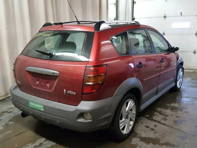 5Y2SL62844Z452959 - 2004 PONTIAC VIBE RED photo 4