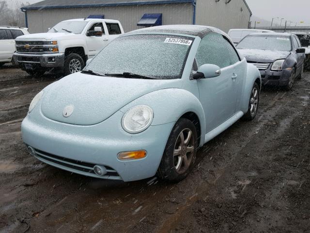 3VWCD31Y64M342530 - 2004 VOLKSWAGEN NEW BEETLE BLUE photo 2