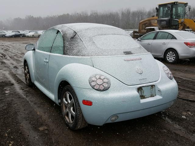 3VWCD31Y64M342530 - 2004 VOLKSWAGEN NEW BEETLE BLUE photo 3