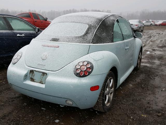 3VWCD31Y64M342530 - 2004 VOLKSWAGEN NEW BEETLE BLUE photo 4