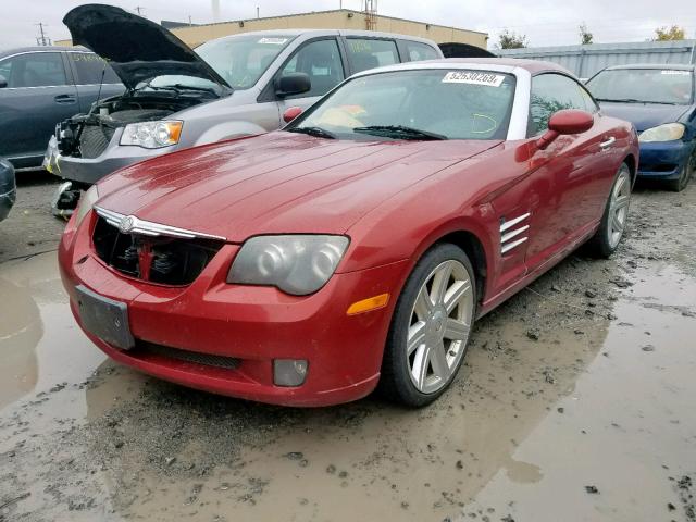 1C3AN69L74X006692 - 2004 CHRYSLER CROSSFIRE RED photo 2