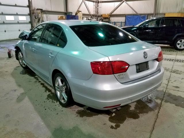 3VW1K7AJ0DM297169 - 2013 VOLKSWAGEN JETTA BASE 银色 照片 3