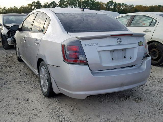 3N1AB6AP1AL688224 - 2010 NISSAN SENTRA 2.0 SILVER photo 3