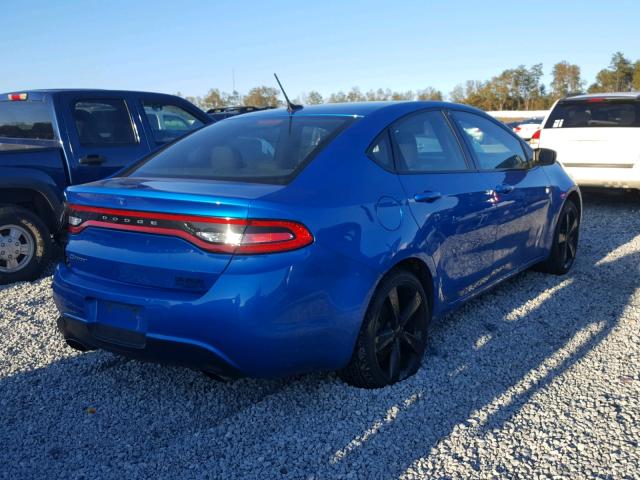 1C3CDFBB2FD435501 - 2015 DODGE DART SXT BLUE photo 4