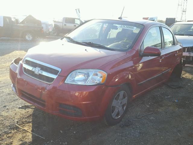 KL1TD5DE9AB102978 - 2010 CHEVROLET AVEO LS RED photo 2