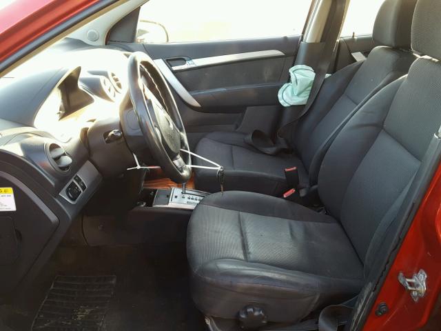 KL1TD5DE9AB102978 - 2010 CHEVROLET AVEO LS RED photo 5