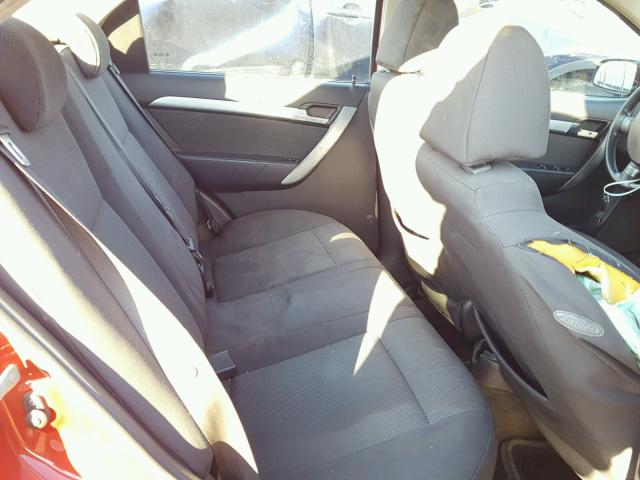 KL1TD5DE9AB102978 - 2010 CHEVROLET AVEO LS RED photo 6