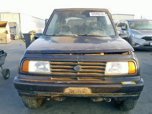 JS3TC01C5L4100042 - 1990 SUZUKI SIDEKICK J BLACK photo 9