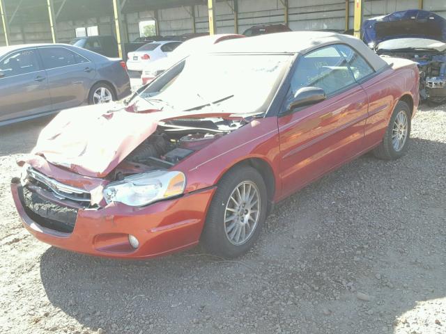 1C3EL55R46N257079 - 2006 CHRYSLER SEBRING TO RED photo 2