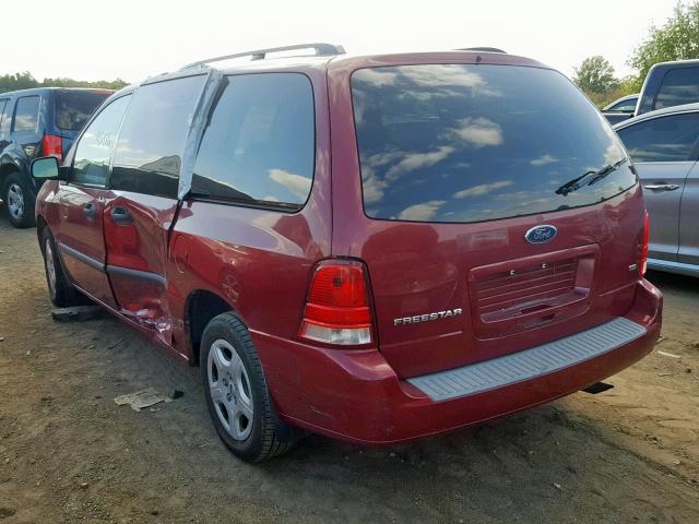 2FMZA51634BA76784 - 2004 FORD FREESTAR S BURGUNDY photo 3