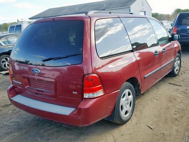 2FMZA51634BA76784 - 2004 FORD FREESTAR S BURGUNDY photo 4