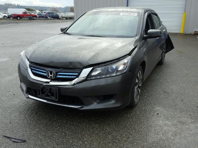 1HGCR6F35FA001253 - 2015 HONDA ACCORD HYB GRAY photo 2