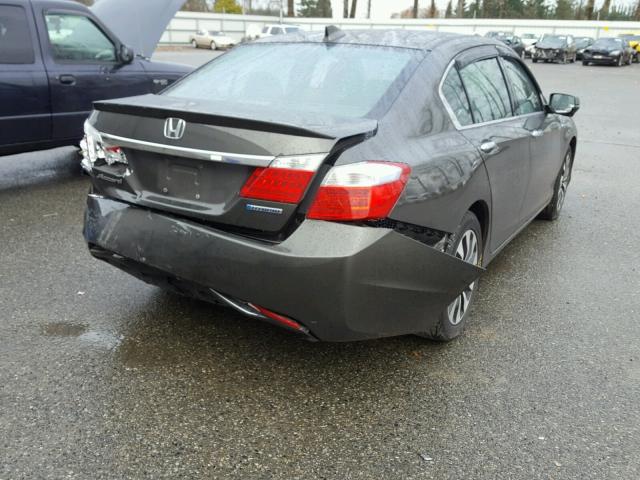 1HGCR6F35FA001253 - 2015 HONDA ACCORD HYB GRAY photo 4