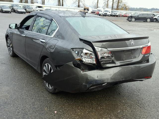 1HGCR6F35FA001253 - 2015 HONDA ACCORD HYB GRAY photo 9