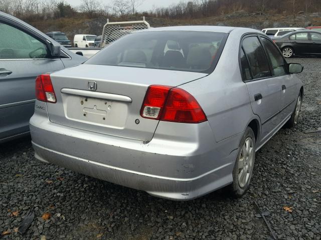 2HGES16394H563784 - 2004 HONDA CIVIC DX V SILVER photo 4