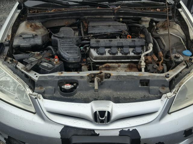 2HGES16394H563784 - 2004 HONDA CIVIC DX V SILVER photo 7