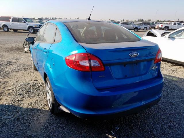 3FADP4CJ2CM103484 - 2012 FORD FIESTA SEL BLUE photo 3