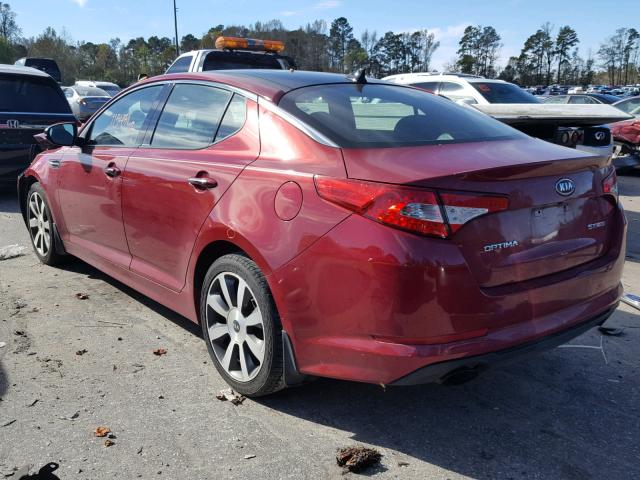 5XXGR4A68CG025553 - 2012 KIA OPTIMA SX BURGUNDY photo 3