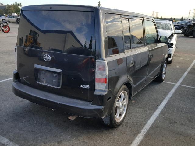 JTLKT324X50198079 - 2005 TOYOTA SCION XB BLACK photo 4