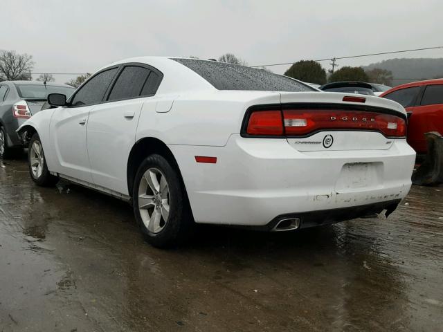 2C3CDXHG0EH357522 - 2014 DODGE CHARGER SX WHITE photo 3