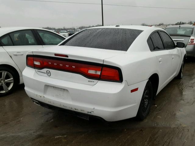 2C3CDXHG0EH357522 - 2014 DODGE CHARGER SX WHITE photo 4