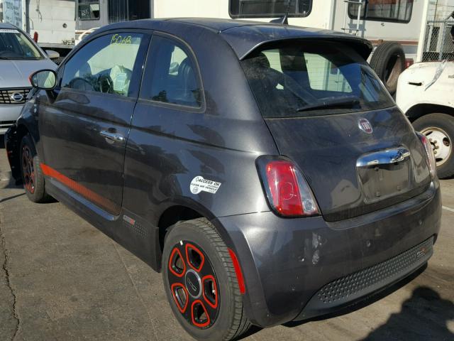 3C3CFFGE5HT565539 - 2017 FIAT 500 ELECTR CHARCOAL photo 3