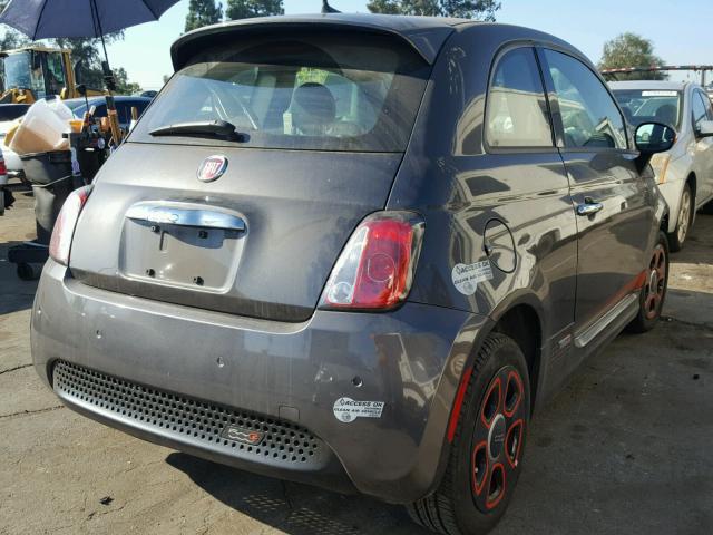 3C3CFFGE5HT565539 - 2017 FIAT 500 ELECTR CHARCOAL photo 4