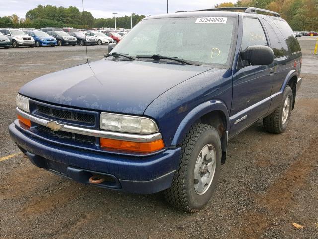 1GNCT18X54K134029 - 2004 CHEVROLET BLAZER BLUE photo 2