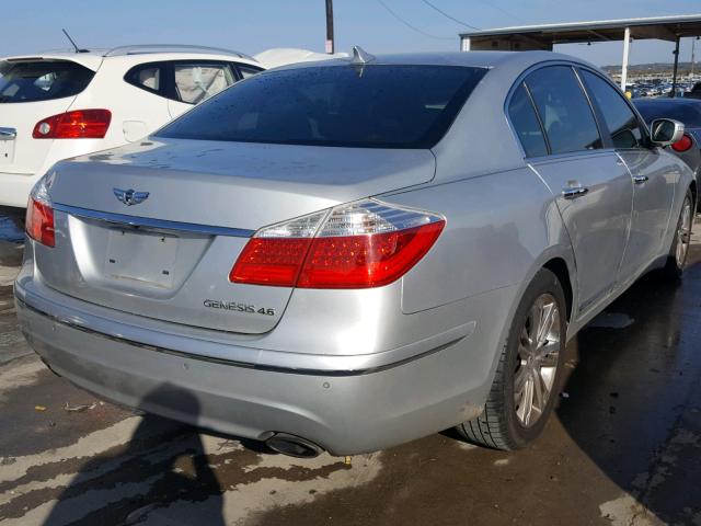 KMHGC4DF2BU125827 - 2011 HYUNDAI GENESIS 4. SILVER photo 4