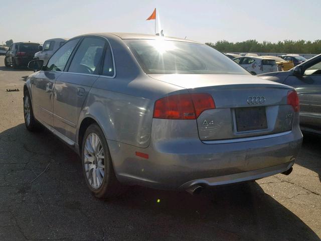 WAUAF78EX8A162667 - 2008 AUDI A4 2.0T SILVER photo 3