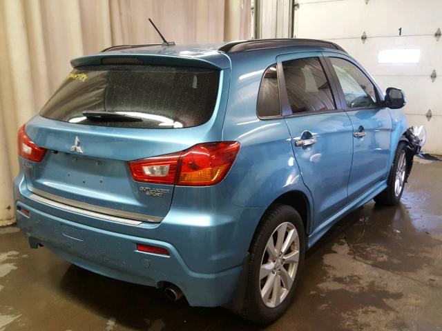 JA4AR4AU0CZ003865 - 2012 MITSUBISHI OUTLANDER BLUE photo 4