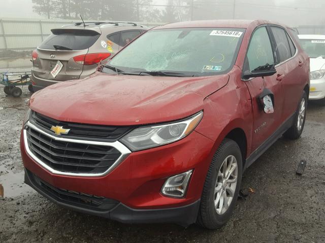 3GNAXSEV9JL311373 - 2018 CHEVROLET EQUINOX LT RED photo 2