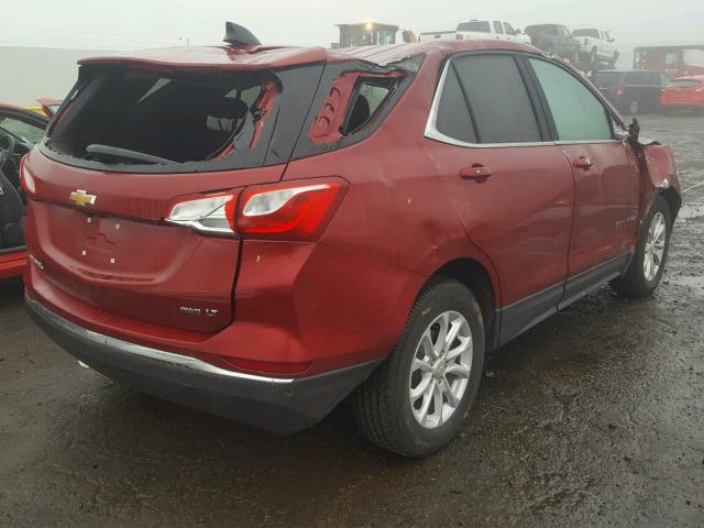 3GNAXSEV9JL311373 - 2018 CHEVROLET EQUINOX LT RED photo 4