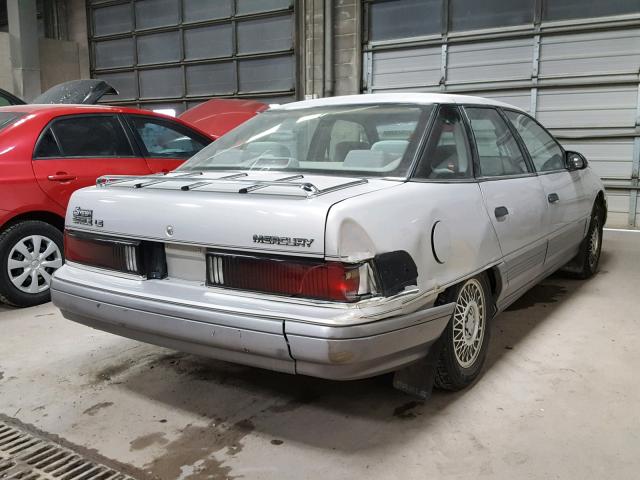 1MECM53U8MG647240 - 1991 MERCURY SABLE LS SILVER photo 4