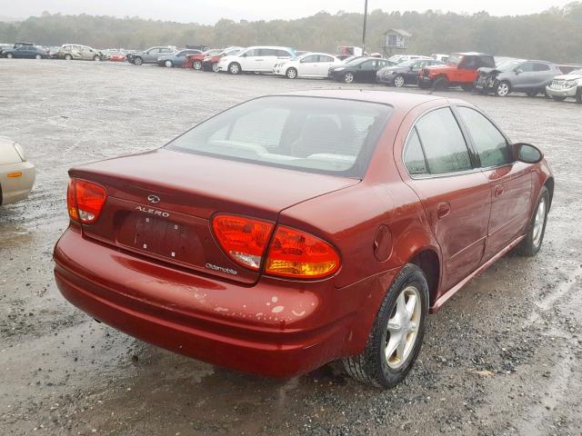 1G3NL52T41C135287 - 2001 OLDSMOBILE ALERO GL MAROON photo 4