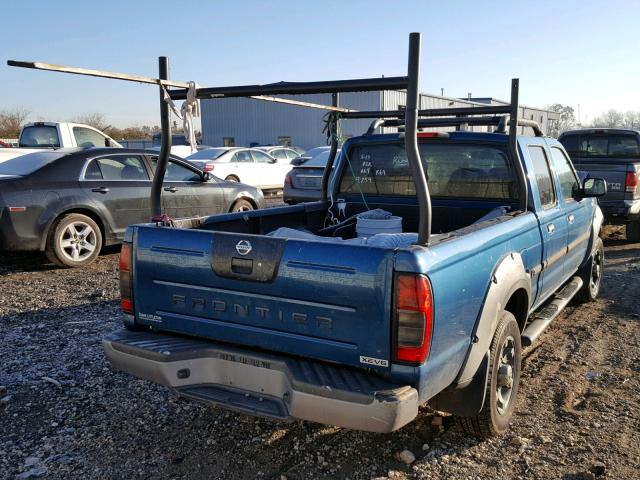 1N6ED29XX2C329759 - 2002 NISSAN FRONTIER C BLUE photo 4