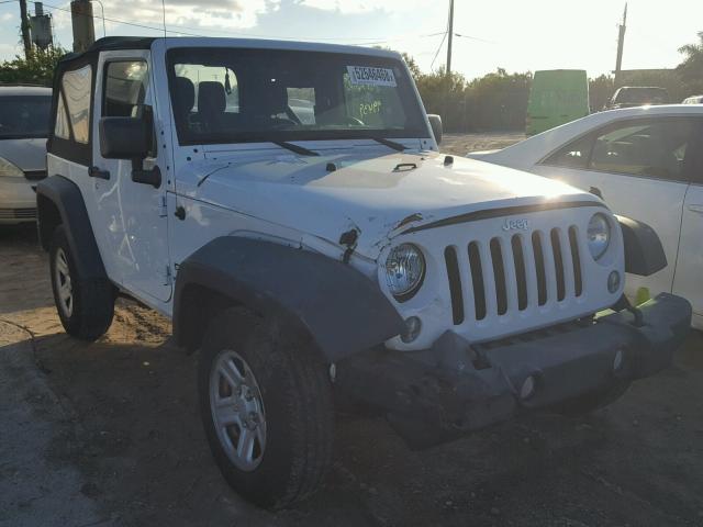 1C4AJWAG4EL127730 - 2014 JEEP WRANGLER S WHITE photo 1